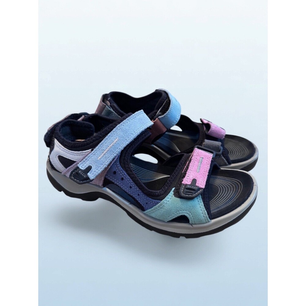 ECCO Offroad Yucatan Sport Sandals Womens 38  7/ 7.5  Multi Pastel Strap Hiking